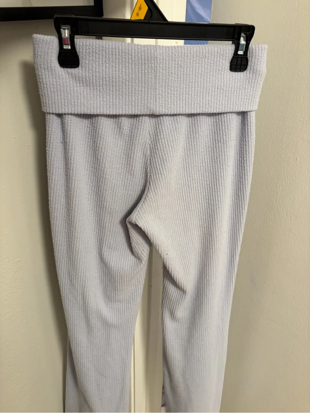 Old Navy Girls XL 14-16 Purple Ribbed Foldover Flare Yoga Pants Leggings